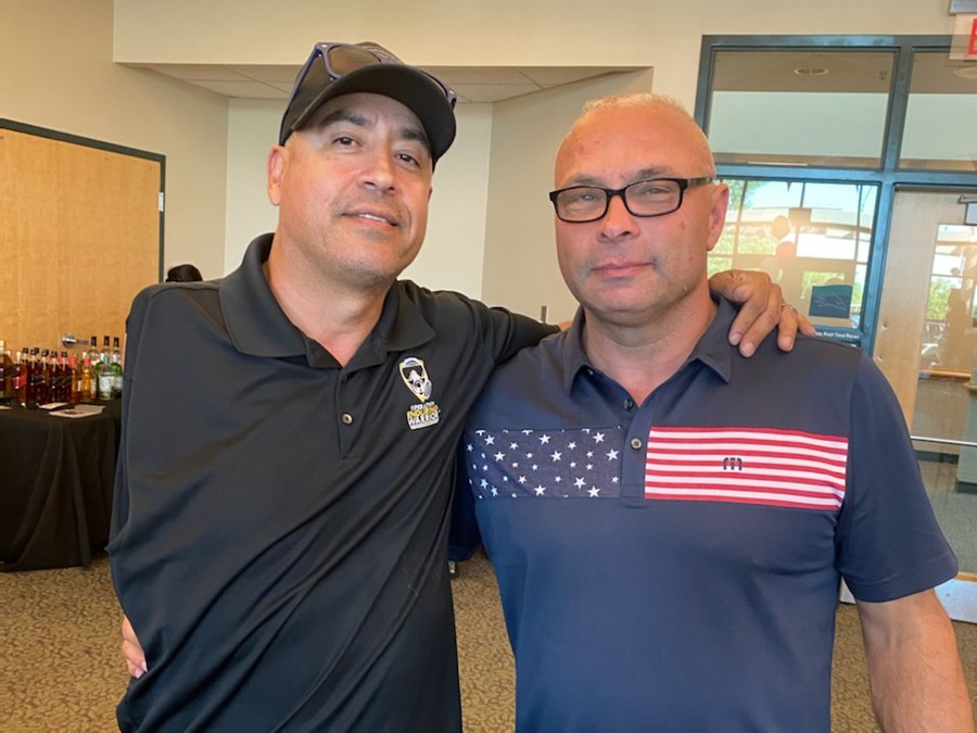 Scott Payne at JYP Celebrity Golf event with veteran