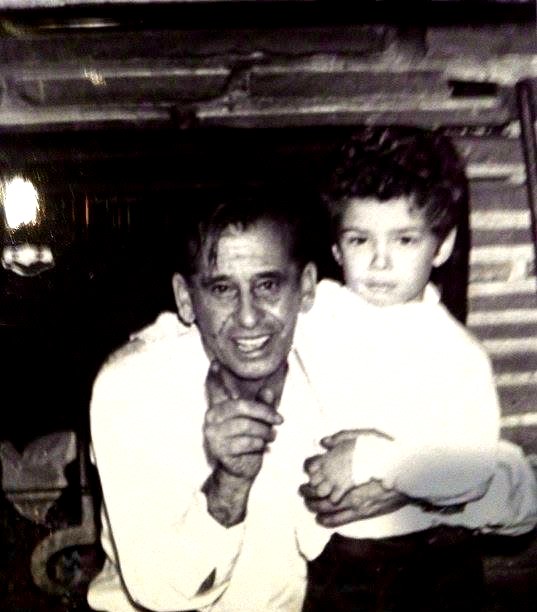Tony Bosico holding a young Scott Payne