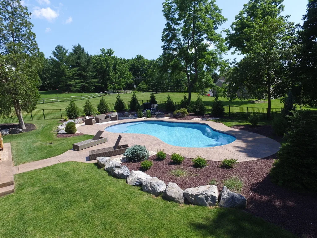 Custom inground pool built in Bethlehem, PA by Scott Payne Custom Pools