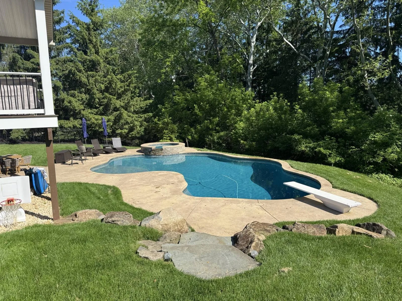 Gunite pool construction in Center Valley, PA — Scott Payne Custom Pools