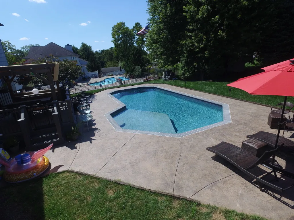 Custom inground pool built in Easton, PA by Scott Payne Custom Pools