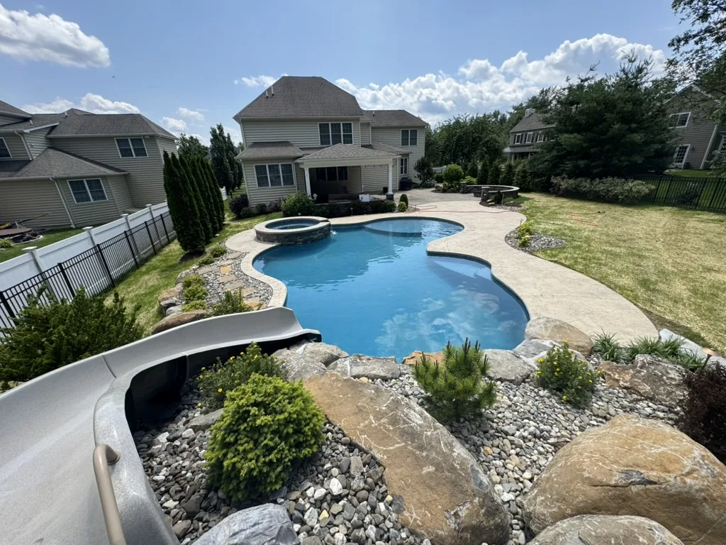 Gunite pool construction in Montgomeryville, PA — Scott Payne Custom Pools