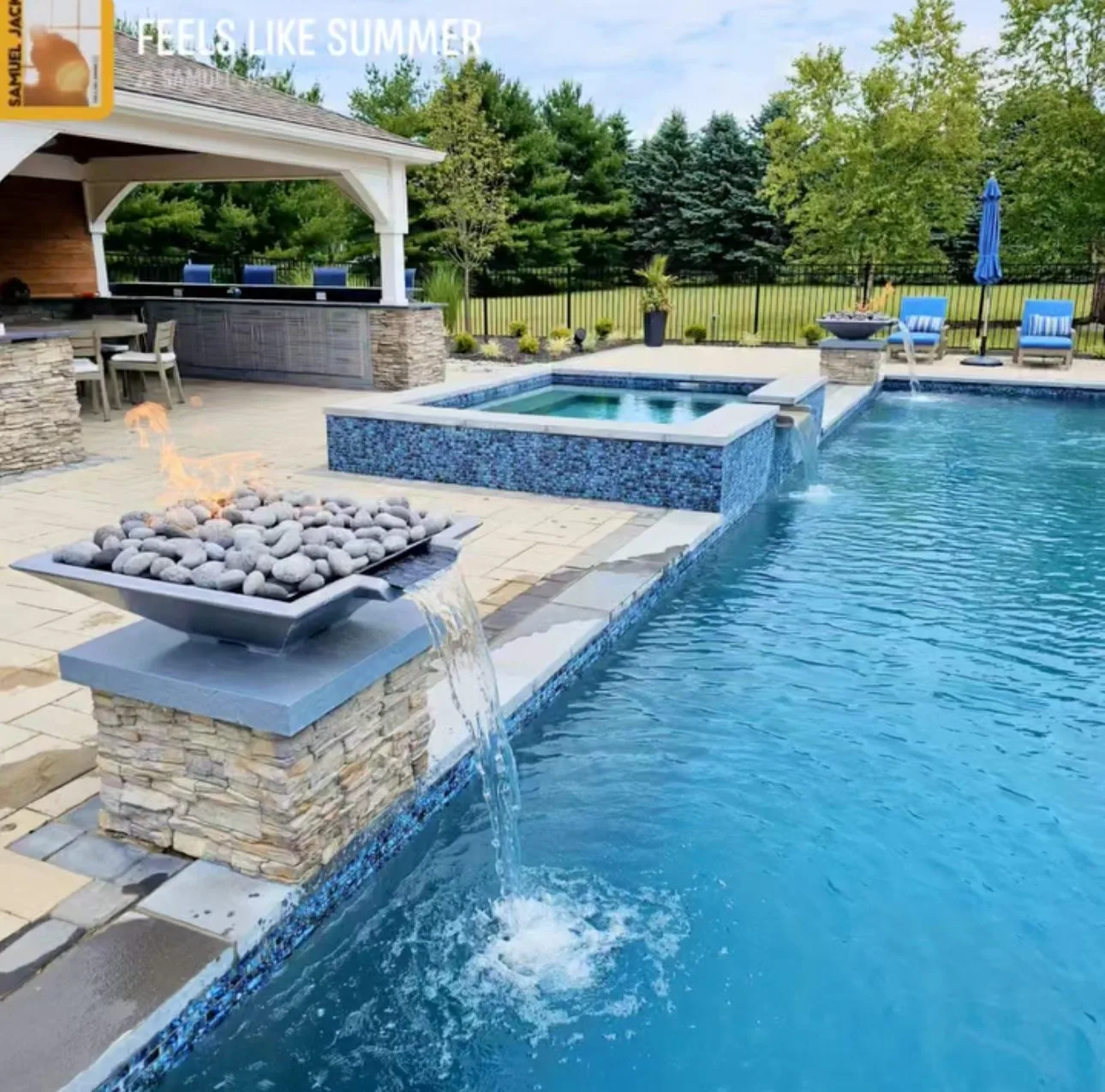 Luxury pool builder in Newtown, PA — Scott Payne Custom Pools project