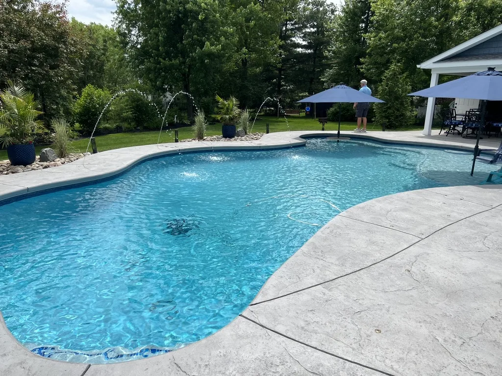 Custom inground pool built in North Wales, PA by Scott Payne Custom Pools