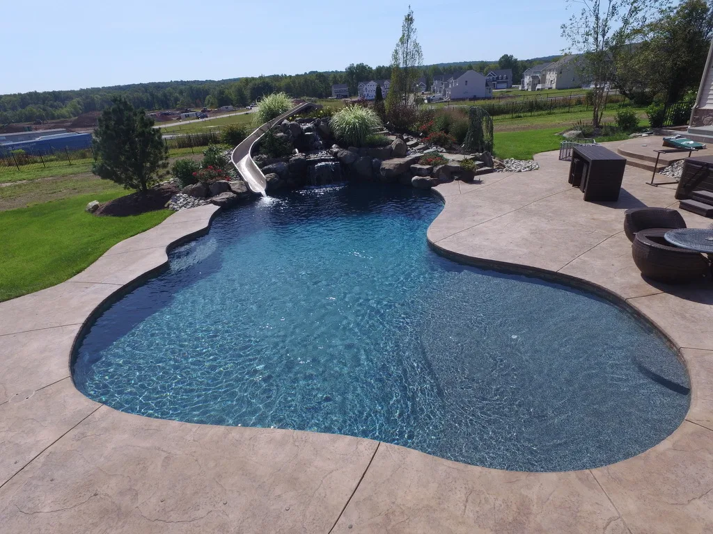 Custom inground pool built in Quakertown, PA by Scott Payne Custom Pools