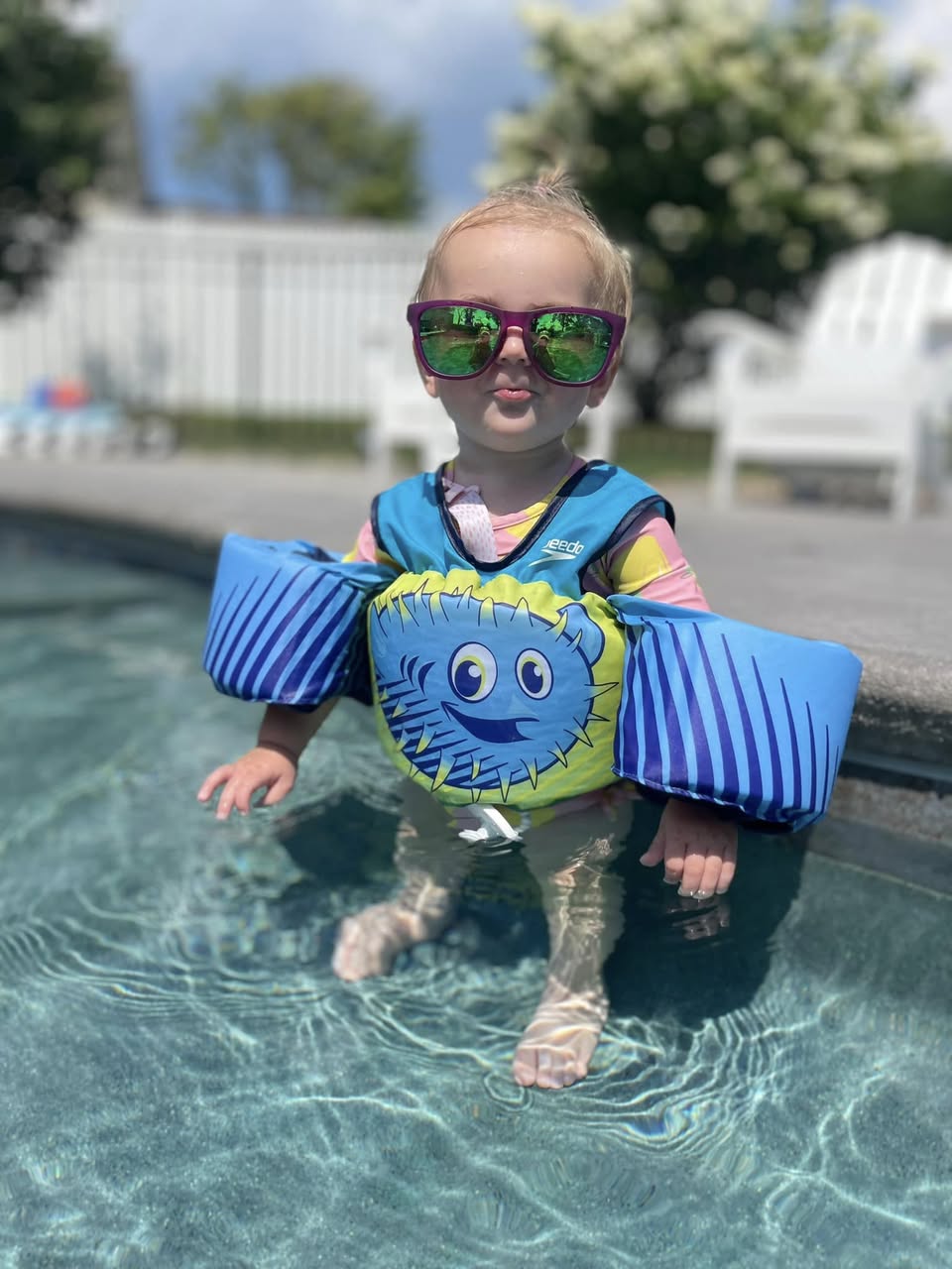 Mike Molchan's pool — toddler swimming