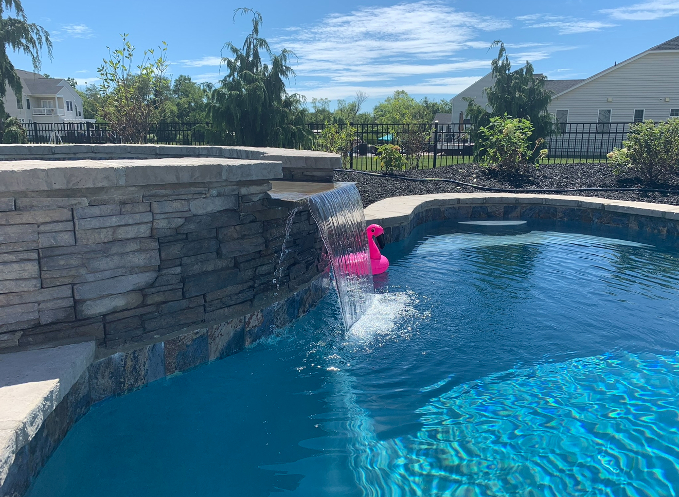 Shaylyn Joy's pool — waterfall feature